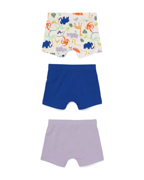 3 boxers enfant coton stretch jungle beige