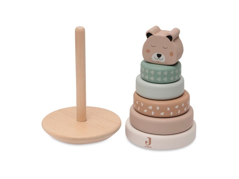 Jollein Stapelturm mit Ringen Jungle Jambo Stapelringe aus Holz