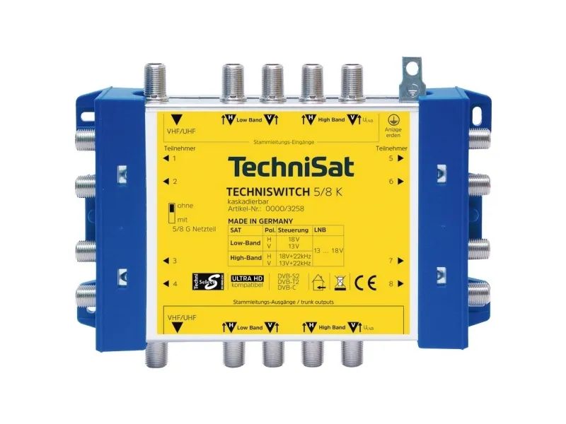 TechniSat TechniSwitch 5/8 K - RF-forstærker / -splitter