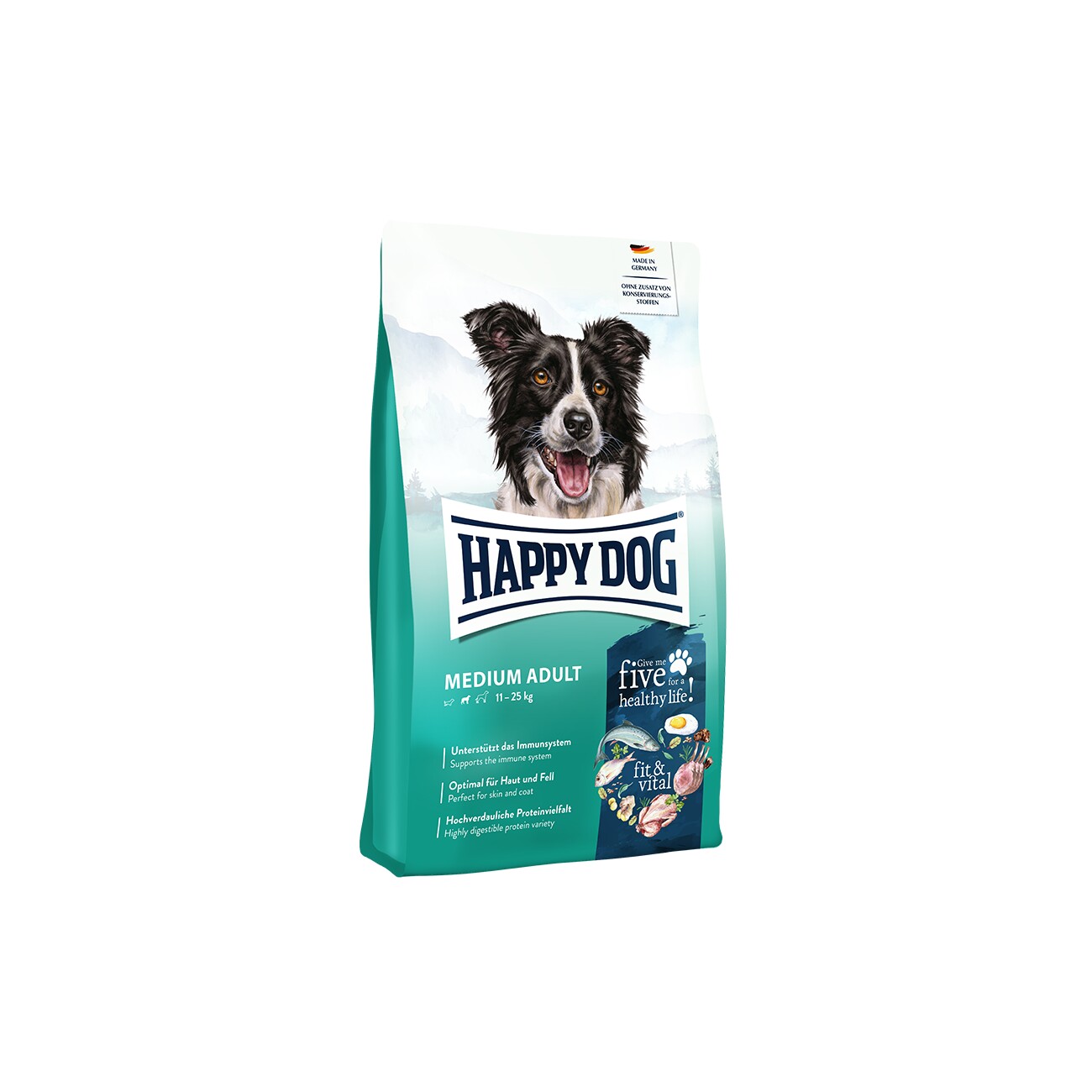 HAPPY DOG fit & vital Trockenfutter Hund, Medium Adult 1 kg