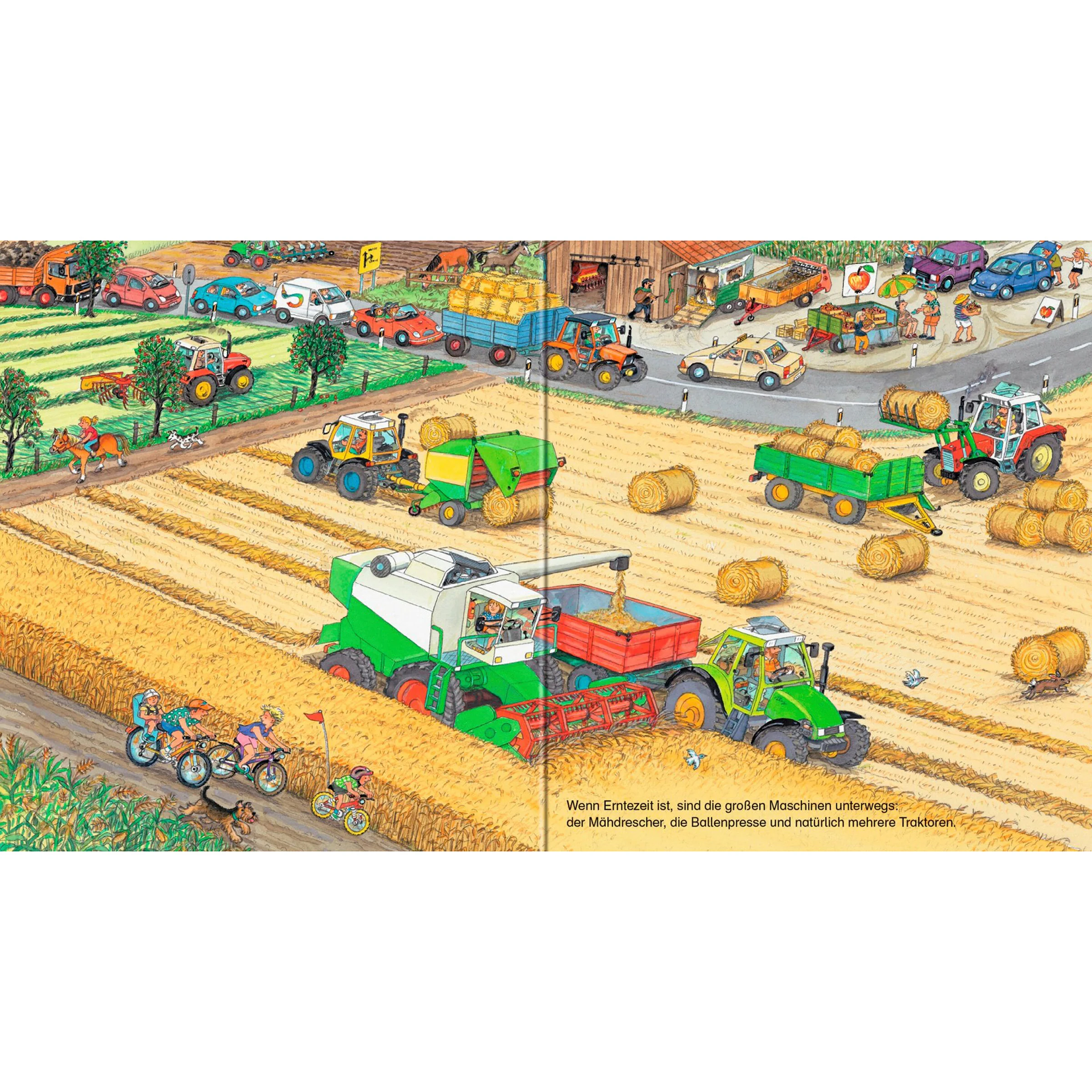 Ravensburger - PAPPBILDERBÜCHER Pappbilderbuch Bagger, Traktor, Müllabfuhr! Mein großes Fahrzeugbuch