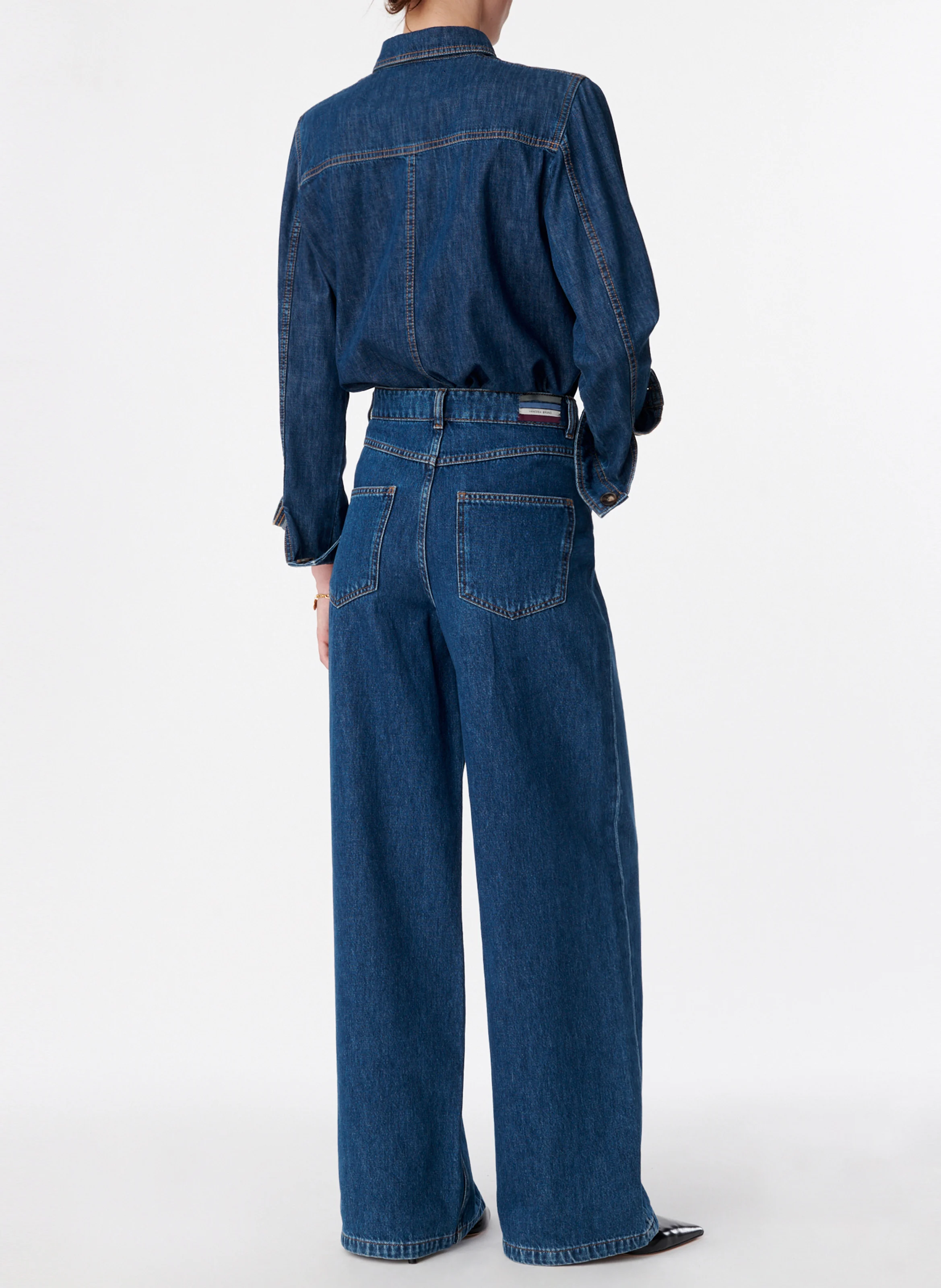 BILBAO - Jean flare en coton| Bleu