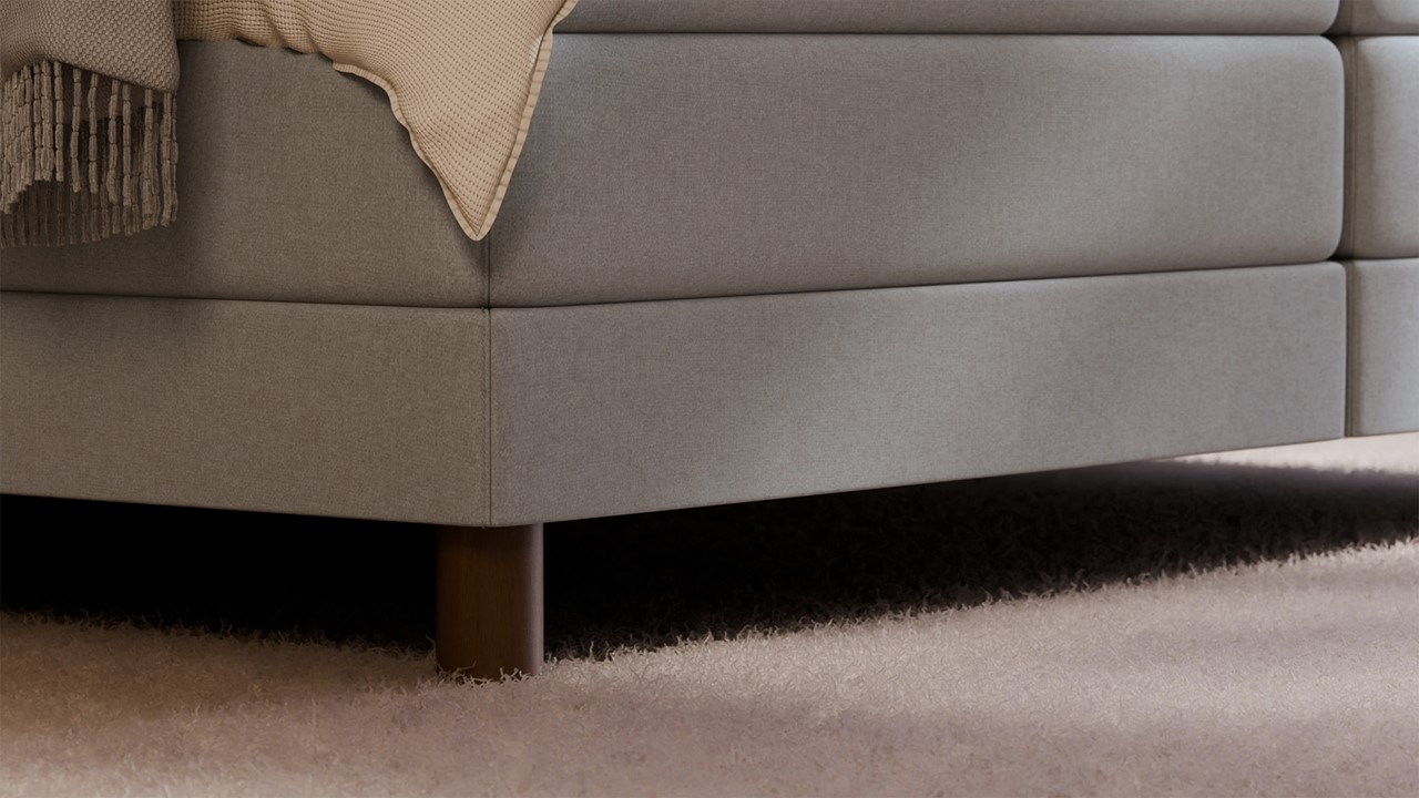 Elektrische boxspring Ridge - Wool look light grey