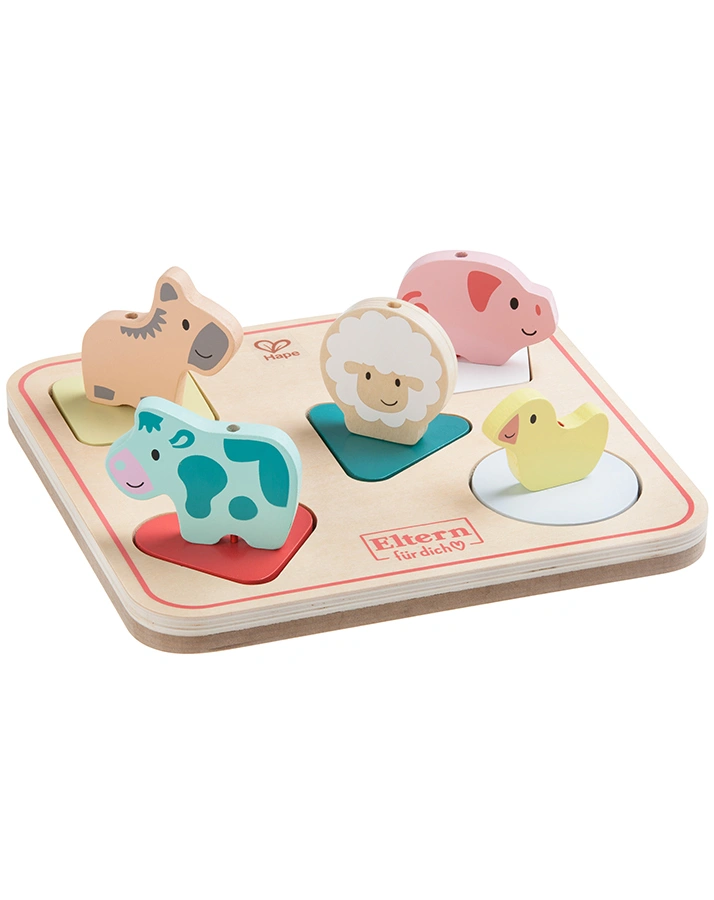 Steckpuzzle TIERGERÄUSCHE 5-teilig