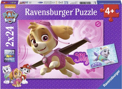Ravensburger Paw Patrol Puslespill Skye & Everest 2x24 Brikker