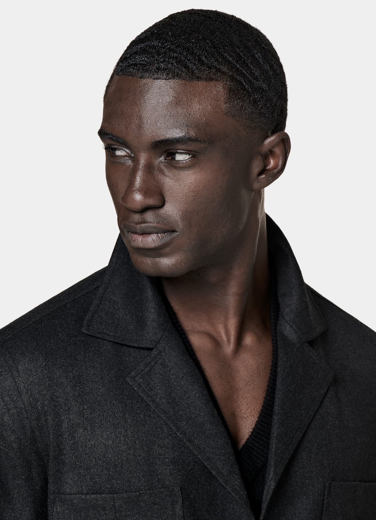 Veste Safari coupe Relaxed gris foncé