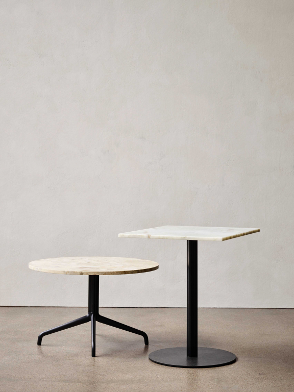 Audo Copenhagen Harbour Column salontafel Ø80 wit Estremoz marmer