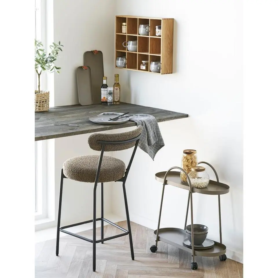 Hioshop Aila serveerschaal set van 2 bruin
