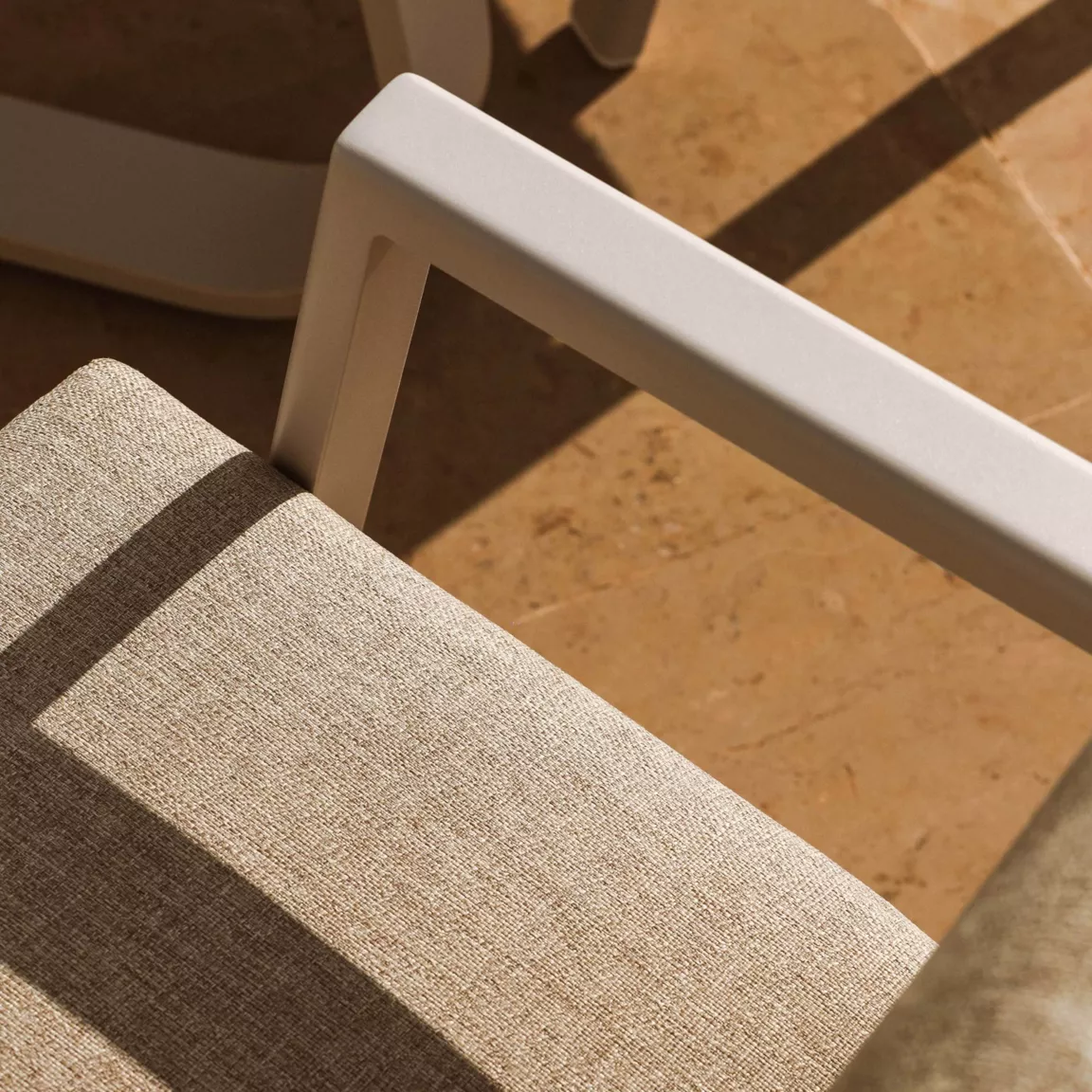 Fauteuil de jardin aluminium Long Beach Blanc cendré