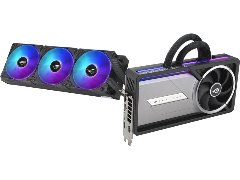 ASUS ROG Grafikkarte ROG Astral LC GeForce RTX 5090 32 GB Gaming Grafikkarte mit All-in-One-Flüssig-CPU-Wasserkühlung