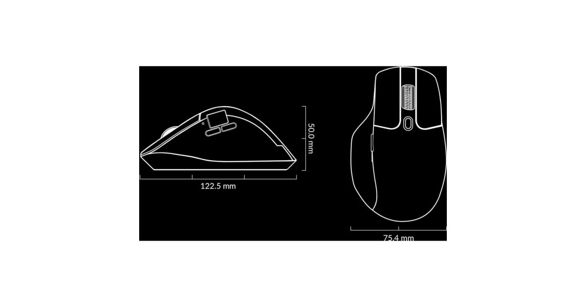 KeychronM6-A3 Wireless Mouse  (Wit, 26,000 DPI, USB-C / Bluetooth 5.1 / 2.4 GHz)