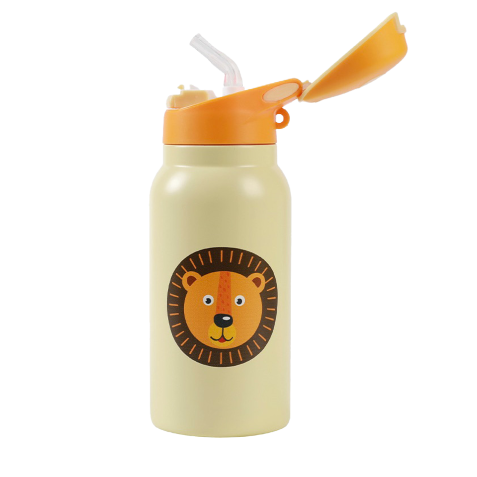 I-Drink - Termoflaske - 350 ml - ANIMALS Kids med foldbar hætte