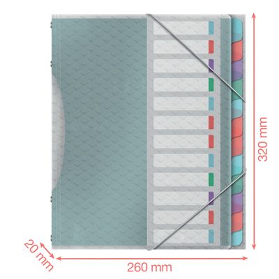 Esselte Colour'Breeze - Trieur - PP - 12 positions - multicolore