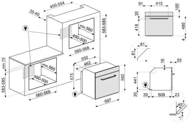 Smeg indbygget ovn SOP6902S2PX