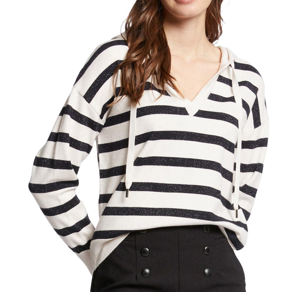 Morgan Pull Écru/Marine Femme Morgan Ballo
