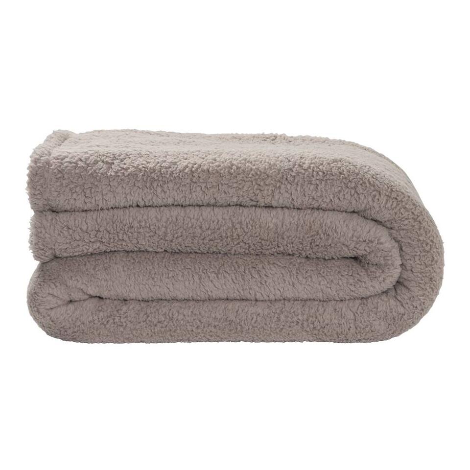 Sprei Teddy - taupe - 240x220 cm