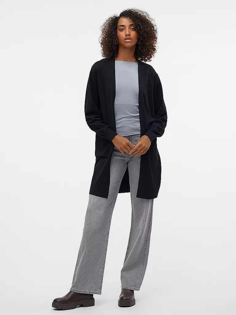 VERO MODA Strickjacke VMSILJE schwarz