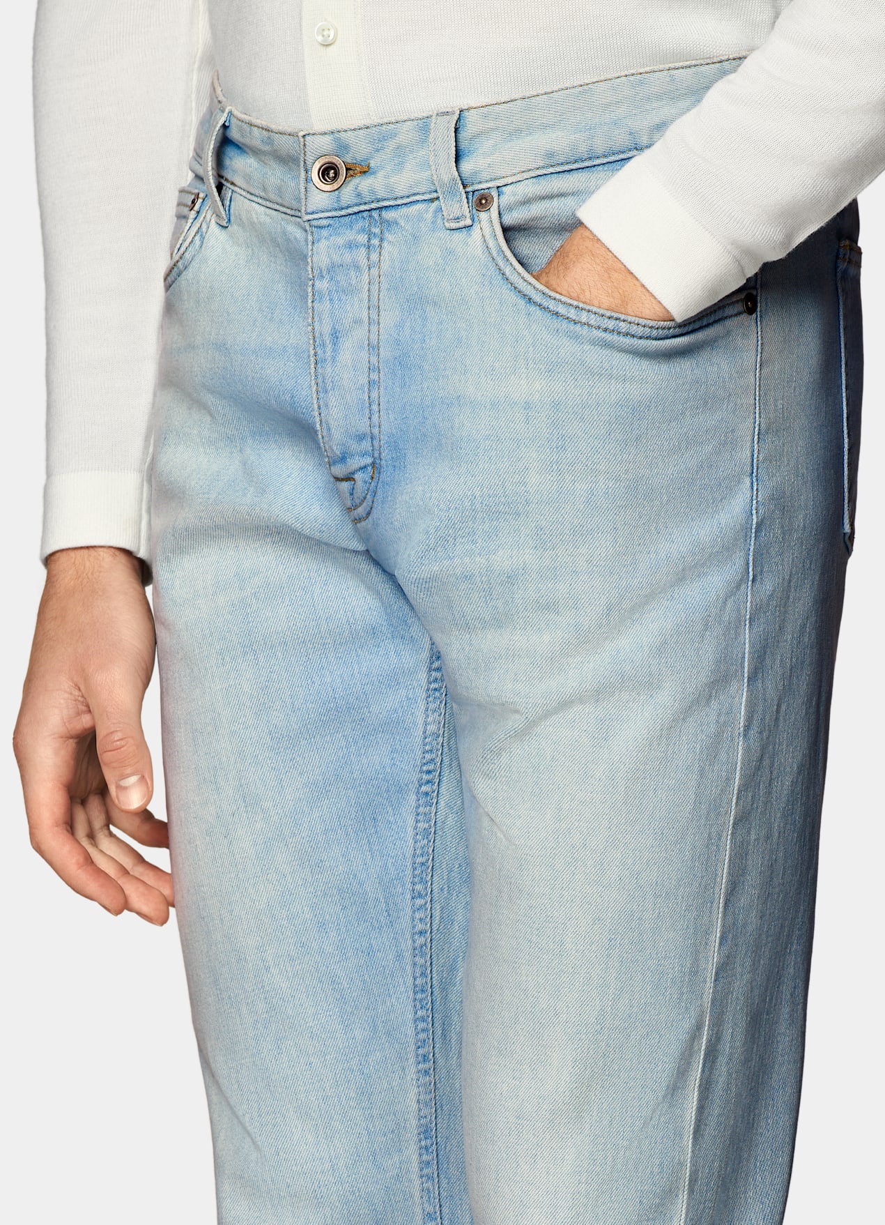 Jean Slim Leg Tapered bleu clair