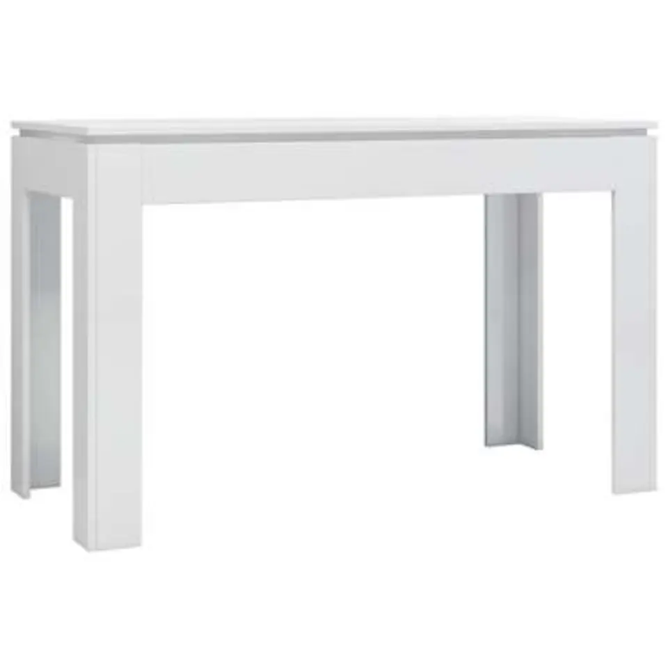 vidaXL - Eettafel - Wit - Bewerkt hout