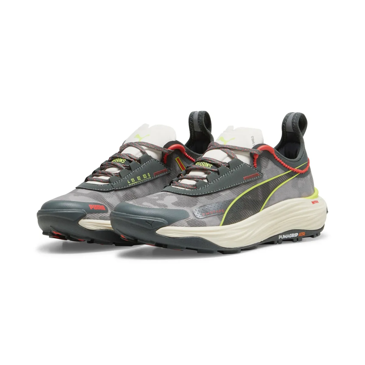 Puma Voyage Nitro 3 Wns Mineral Gray-Active Red-Lime Pow