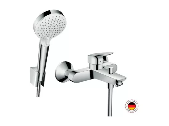 Douchette à main HANSGROHE Crometta + Mitigeur bain douche Logis