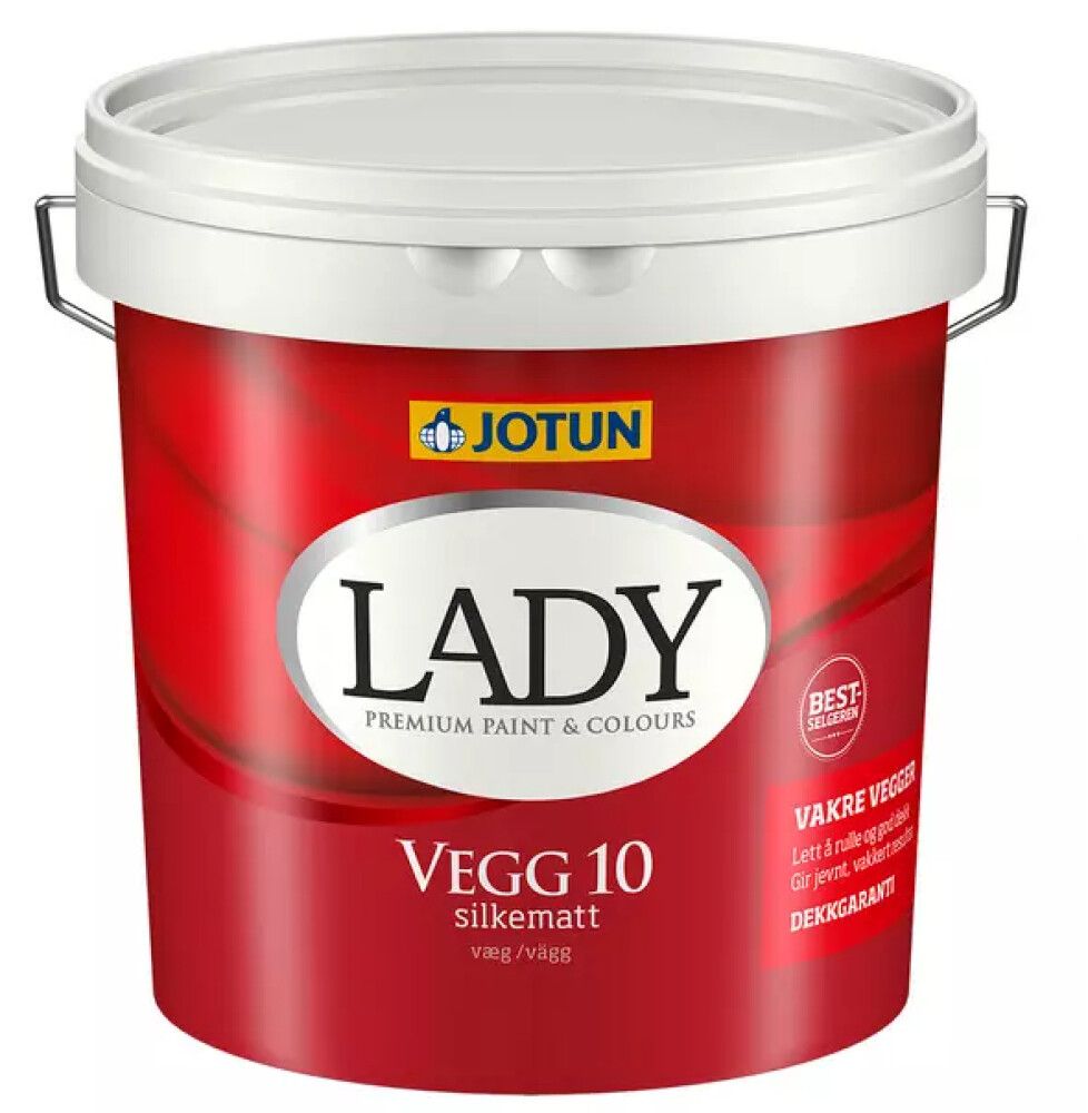 MALING JOTUN LADY 10 SILKEMATT HVIT 2,7 LITER