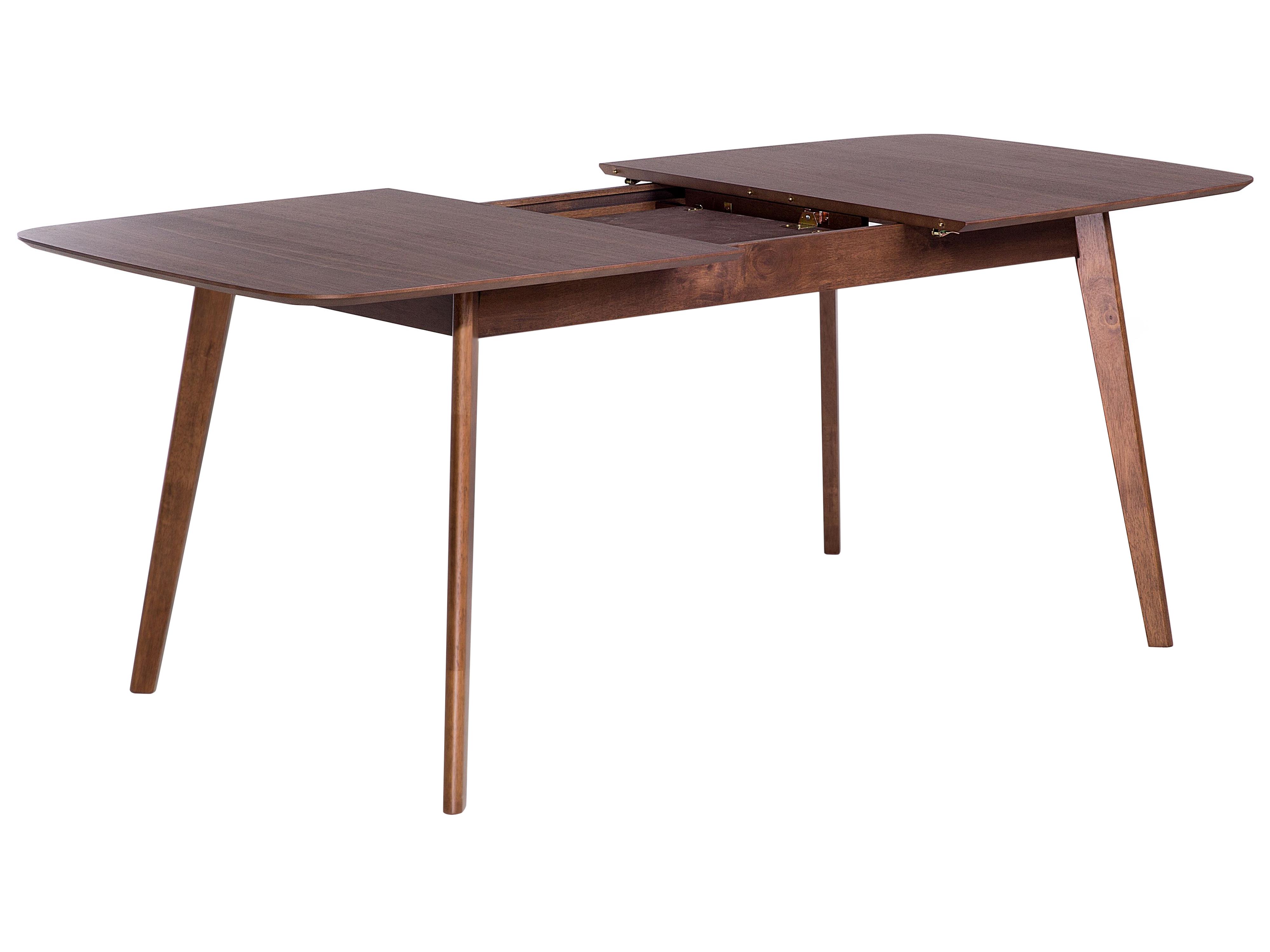 Eettafel uitschuifbaar MADOX Donker walnoothout 90 cm 150/190 cm