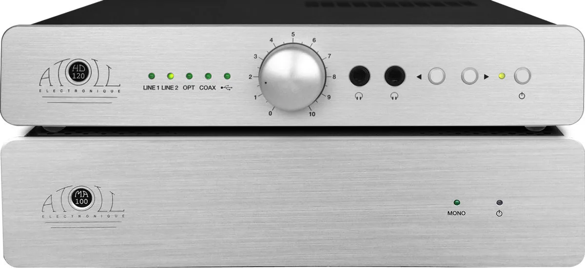 Atoll HD120 Aluminium   MA100 Aluminium   Audioquest Evergreen RCA 0,6 m Amplis DAC