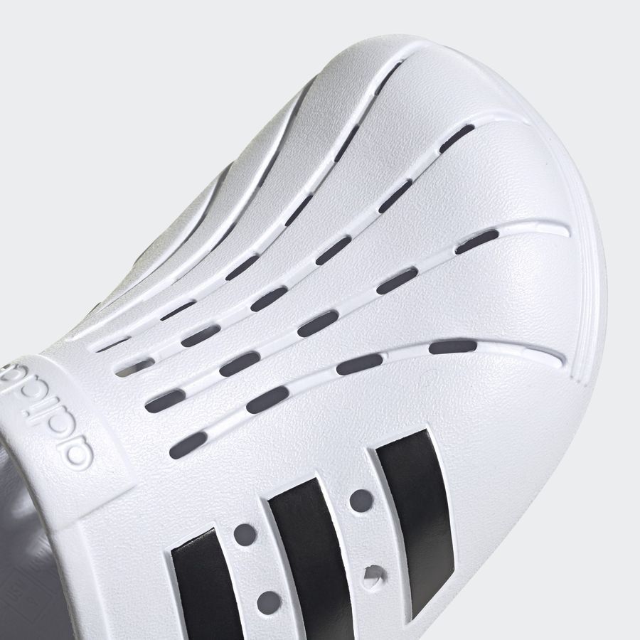 adidas adilette Clogs - Blanc/Noir