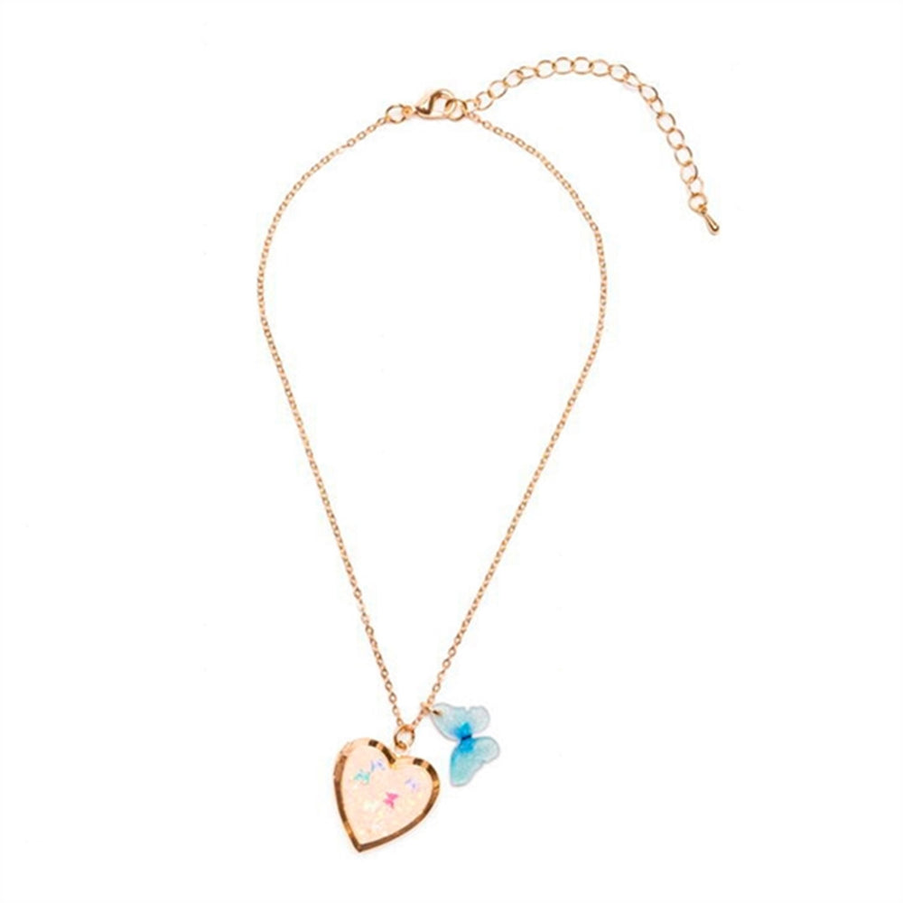 Køb Great Pretenders Butterfly Heart Locket Necklace