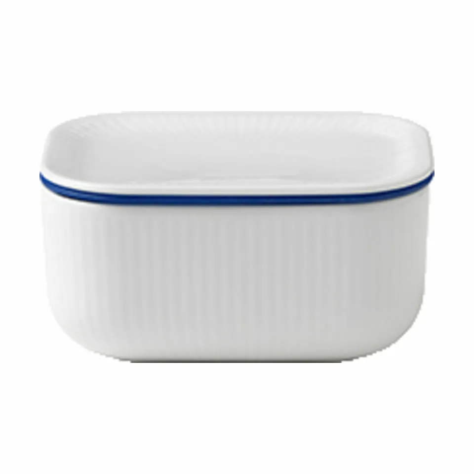Royal Copenhagen Hvid Riflet Smørboks