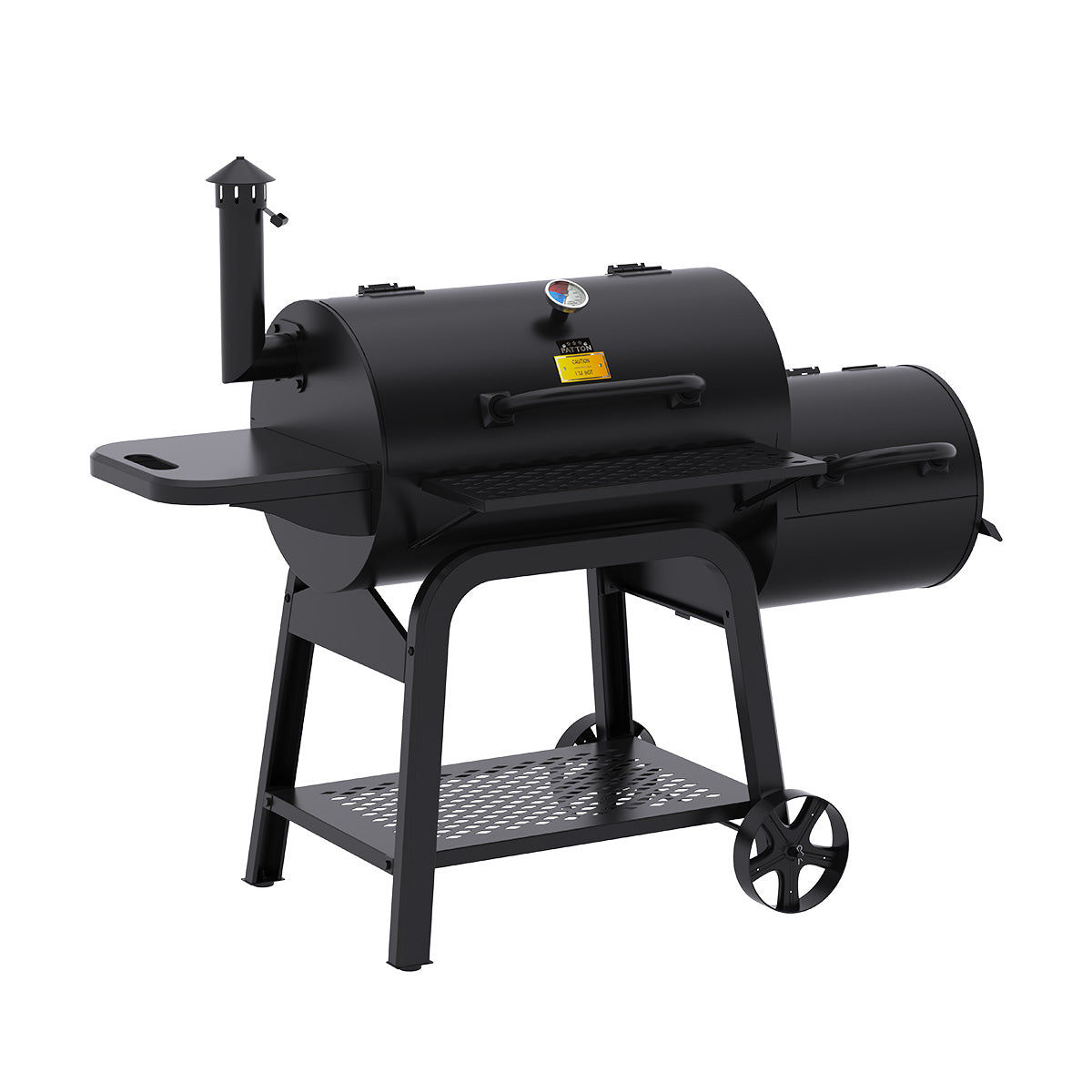 Patton Smoker Houtskoolbarbecue Oklahoma - Zwart
