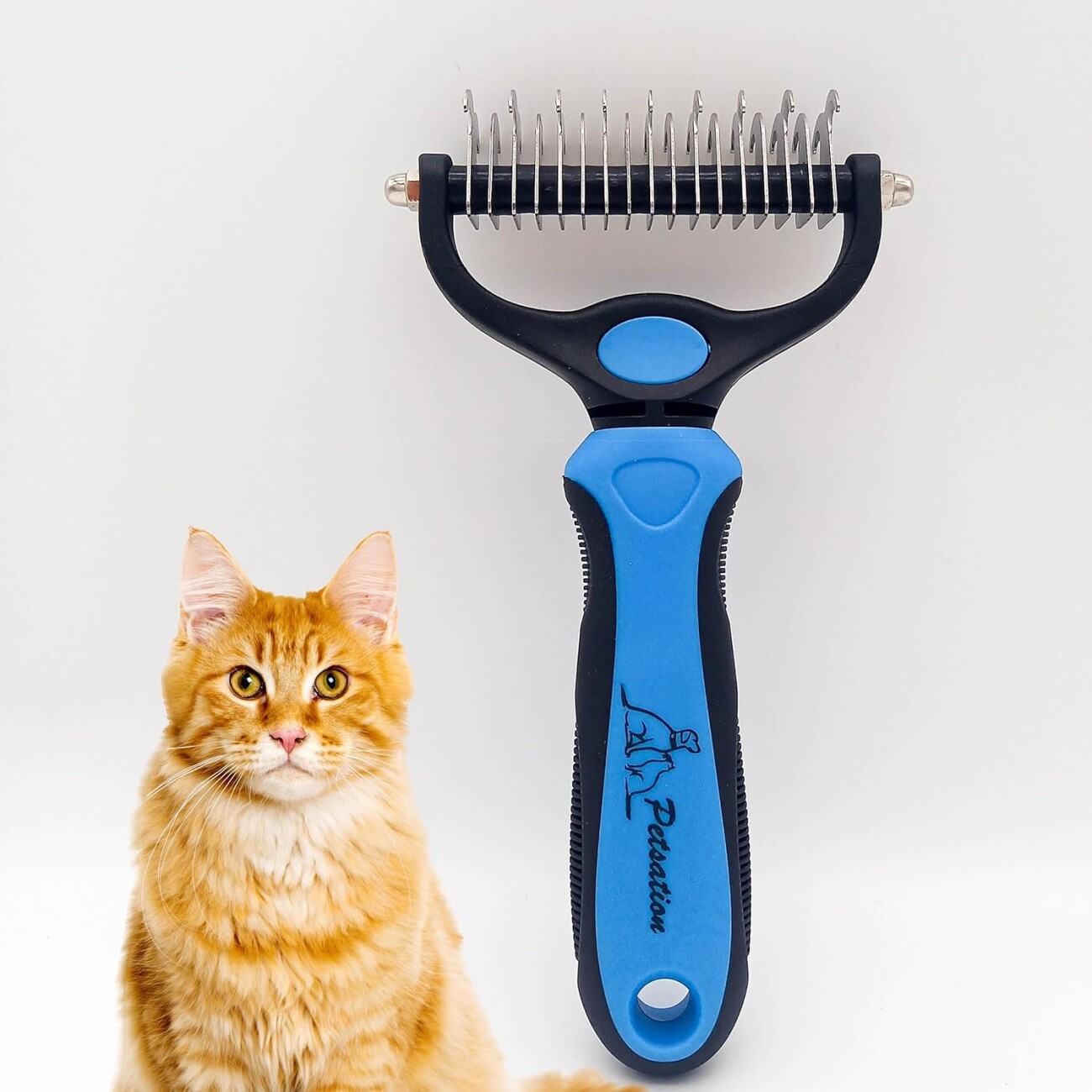 Petsation Unterwollbürste Hundebürste blau