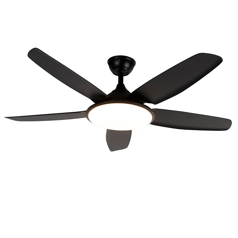 Plafondventilator zwart 130cm incl. LED dimbaar met afstandsbediening - Vifte