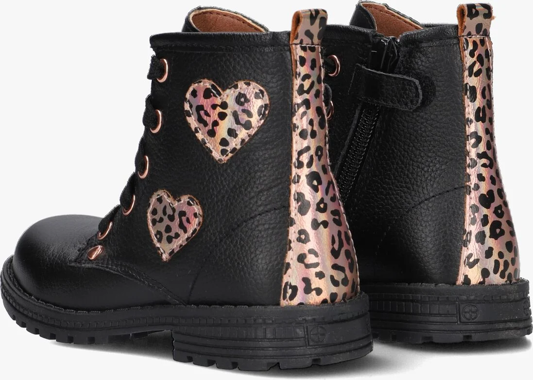 TON & TON zwarte ton & ton veterboots hedvig