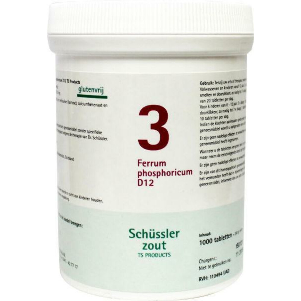 Pfluger Schussler Zout nr 3 Ferrum Phosphoricum D121000 tabletten