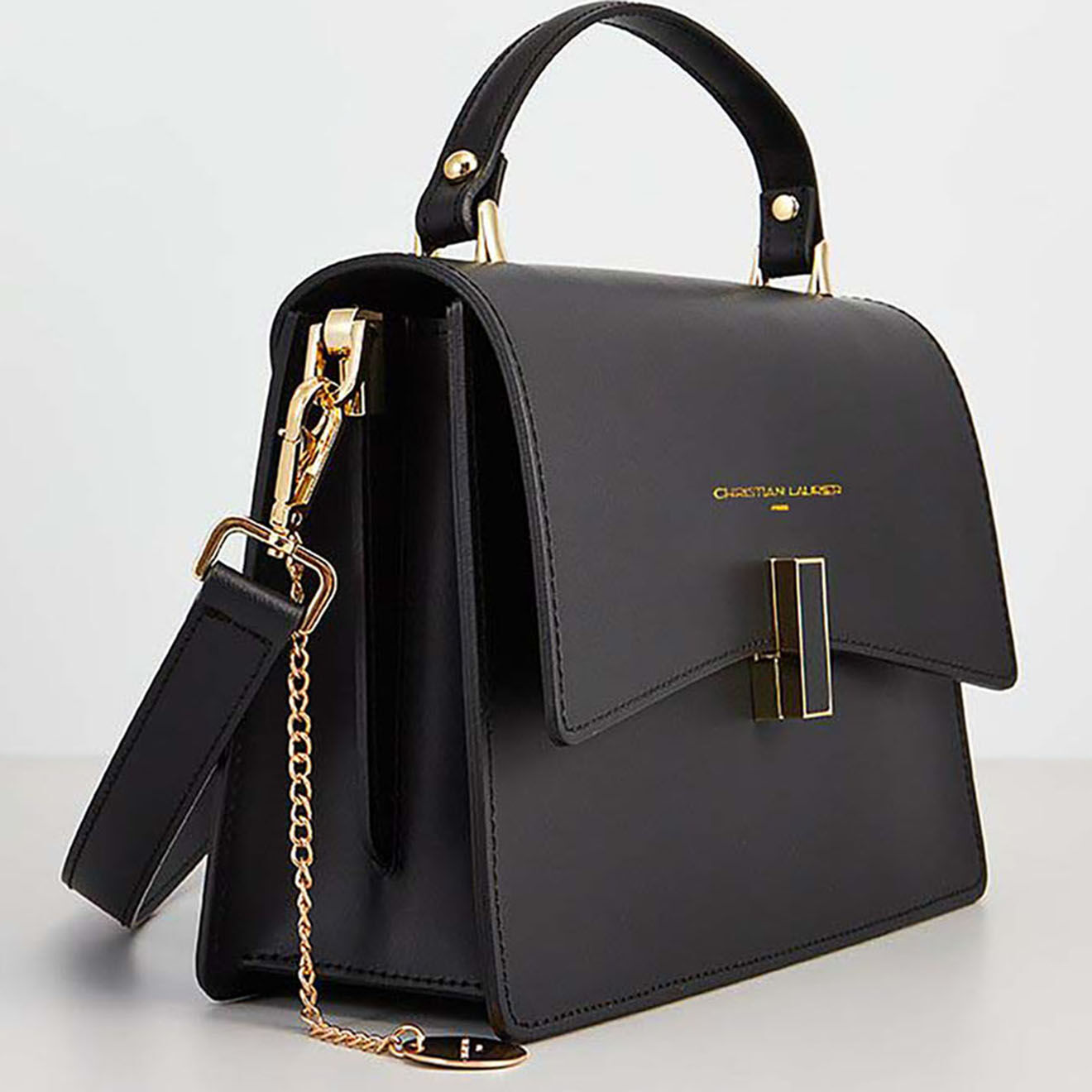 Christian Laurier Sac bandoulière en Cuir Mini Emma noir - 21x16x8 cm