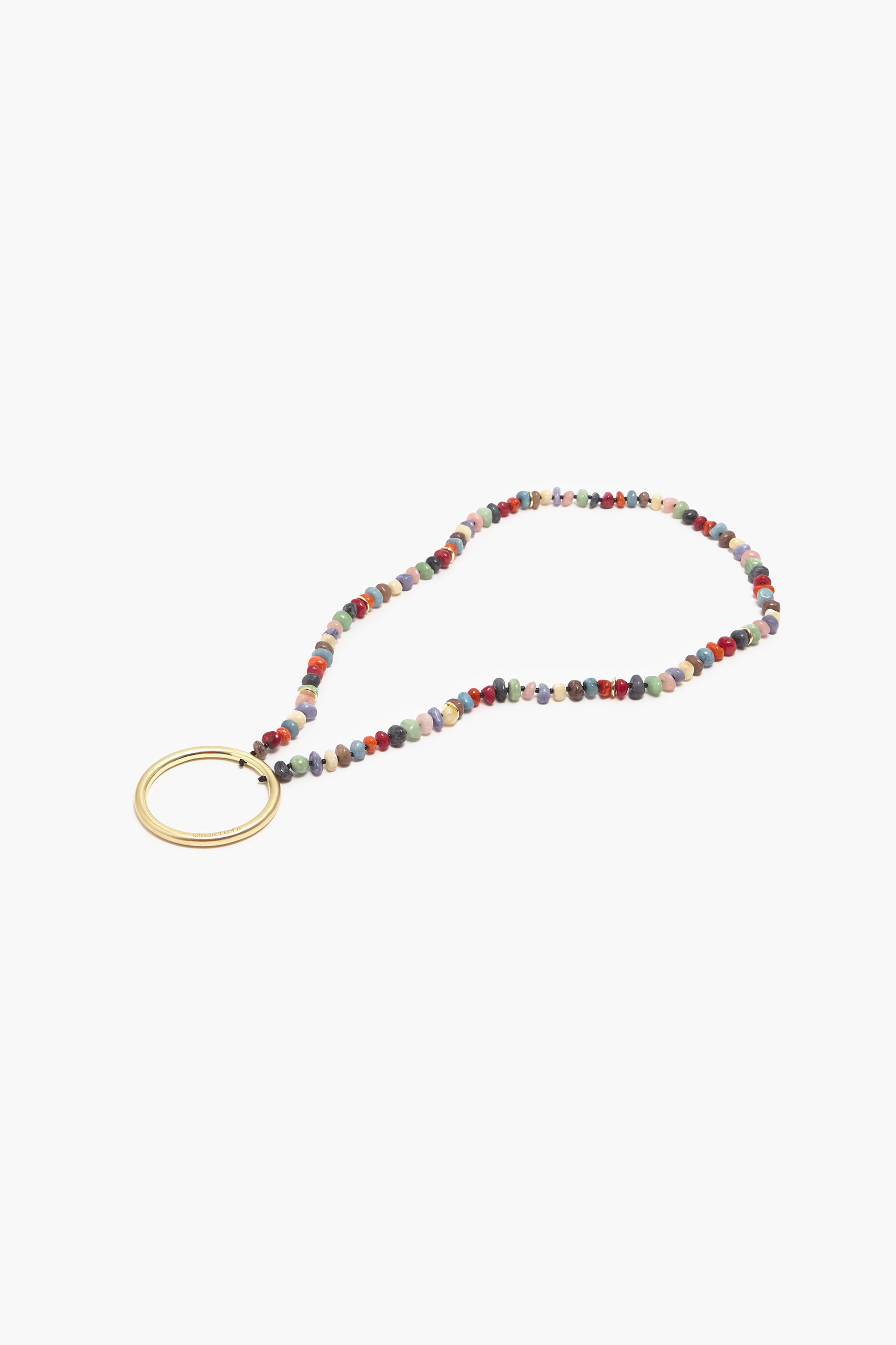 Colar de pedras multicoloridas