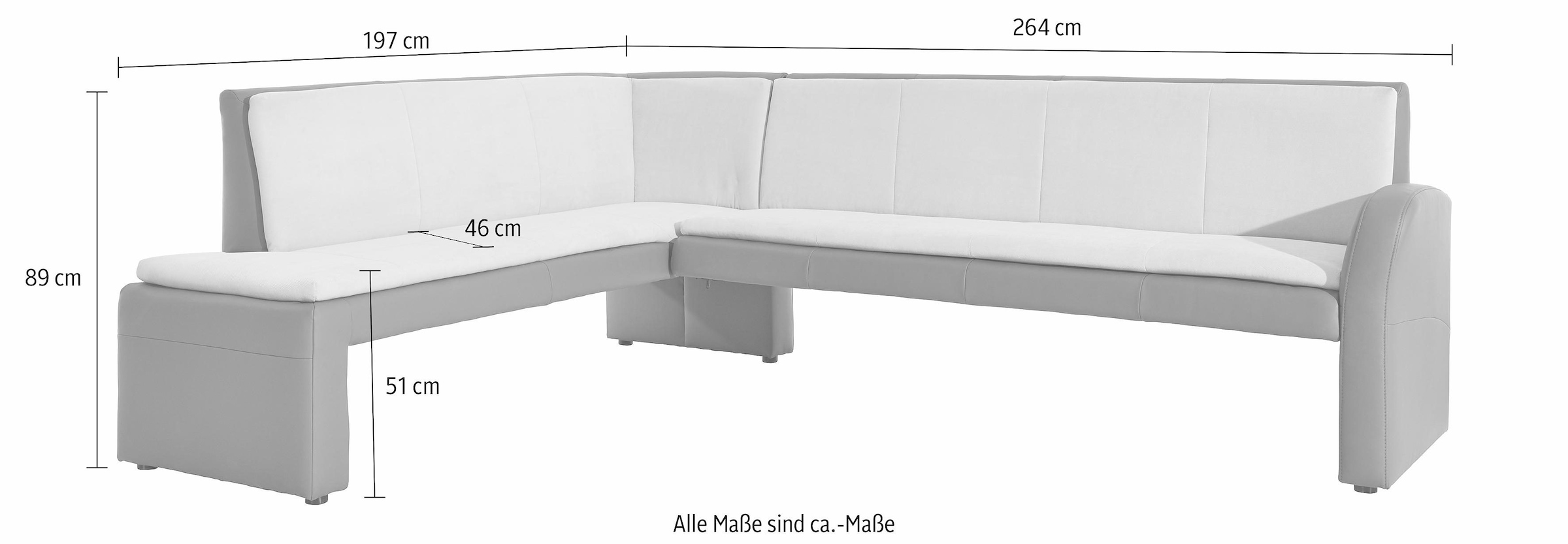 exxpo - sofa fashion Eckbank »Cortado, elegant und modern mit hohem Sitzkomfort« hohe Bodenfreiheit, schöne Detailverarbeitung, wahlweise Lederbezug