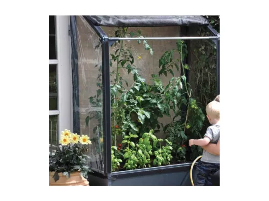 Potager mural premium à adosser avec couverture de protection Hauteur 180 cm