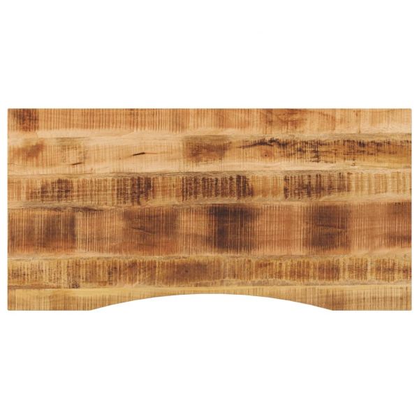 vidaXL Tampo de Mesa com Curva 140x60x2,5 cm Mangueira Áspera Maciça - 3649592943