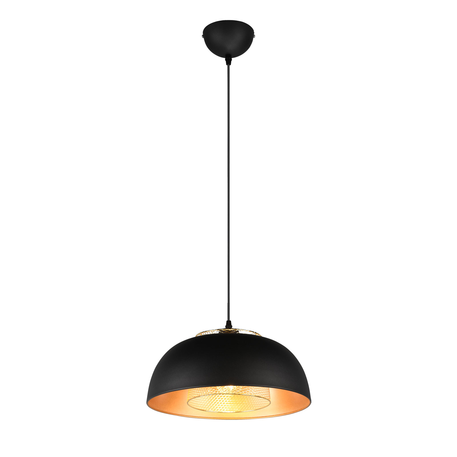 Pendelleuchte - schwarz-gold - Industrial Style - 35 cm