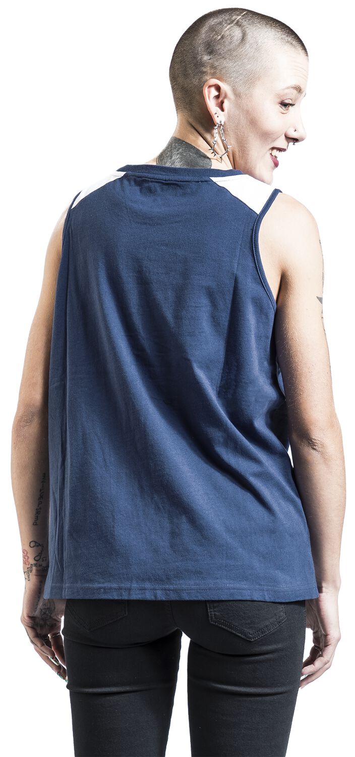 Haut bleu manches raglan  | RED by EMP Top