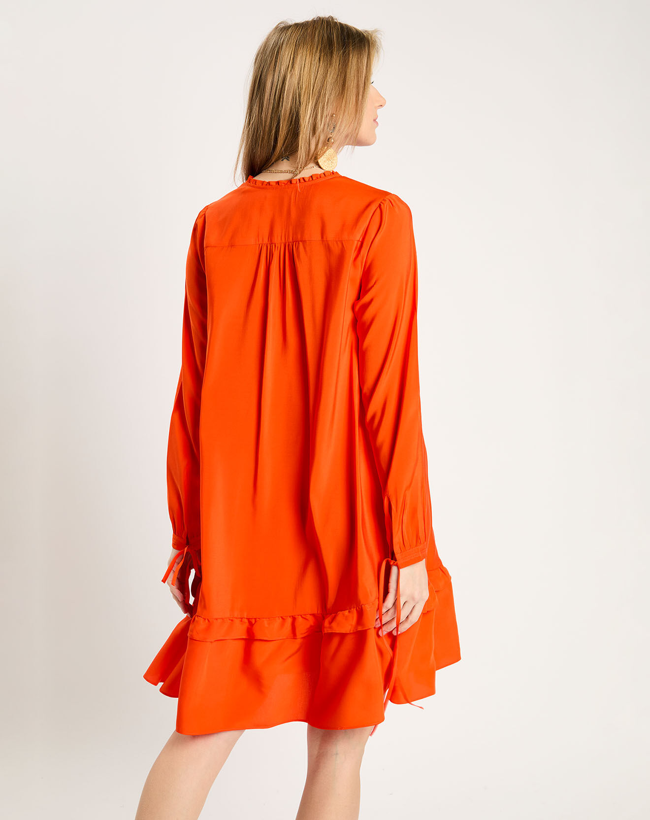 Scotch & Soda Robe courte à volants rouge