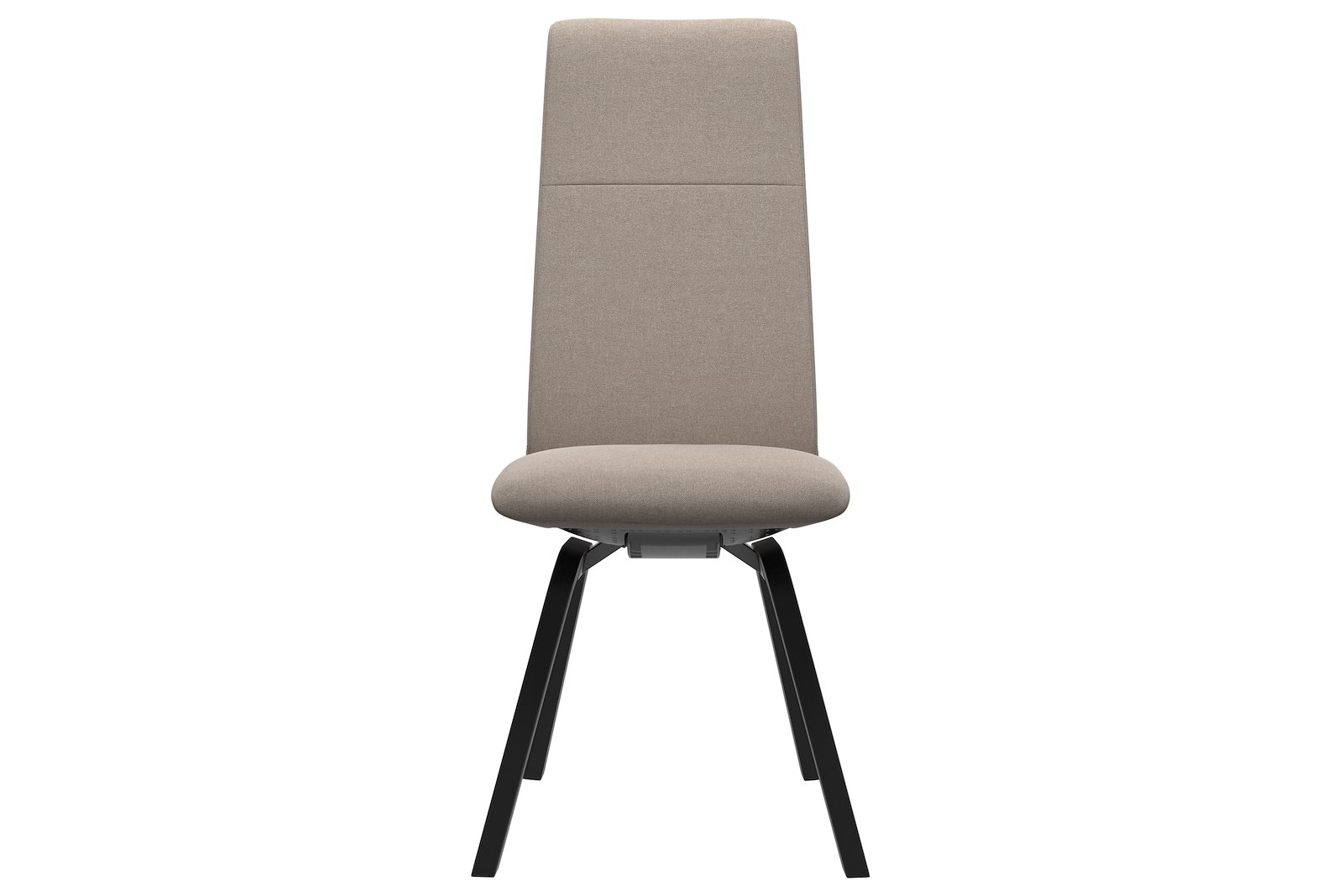 Chilli spisestol Tekstil Tulip Light Beige, medium sete med sortbeiset understell.