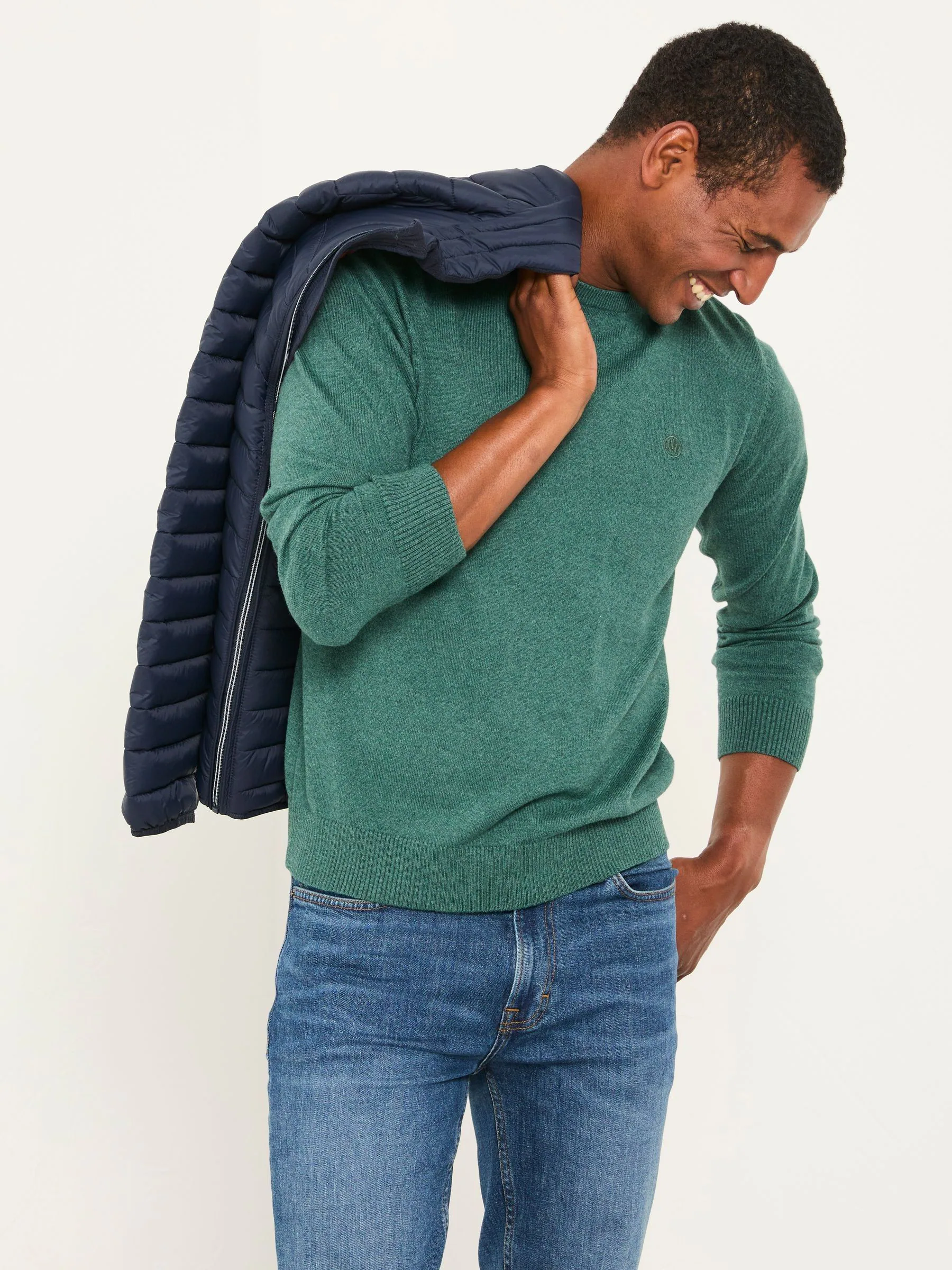 Smaragdgroen - FatFace Crew Neck Knitted Jumper