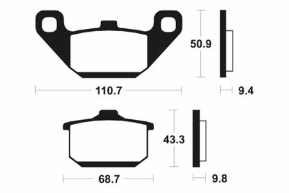 Plaquettes de freins Tecnium Performance métal fritté - MF57