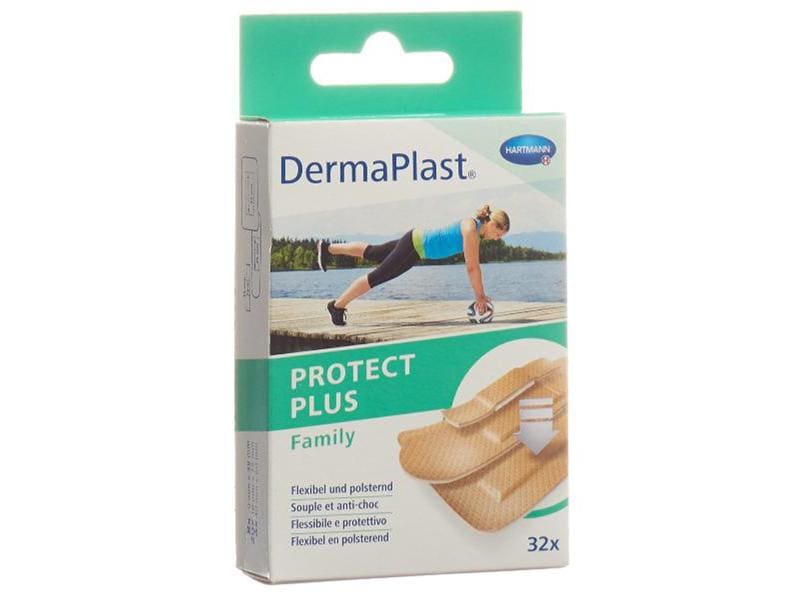 DermaPlast Wundpflaster Protect Plus Family 32 Stück Pflaster in verschiedenen Grössen