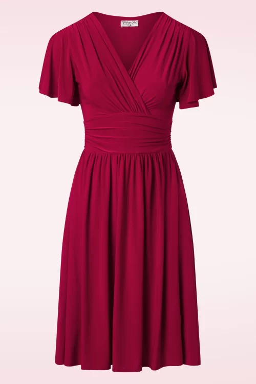 Vintage Chic for Topvintage Sadie Slinky swing jurk in rood