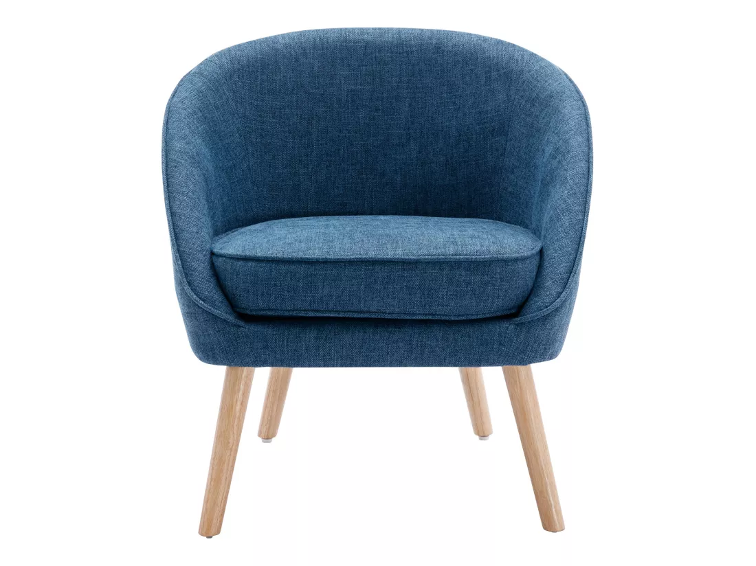 Fauteuil en tissu bleu LINDALE